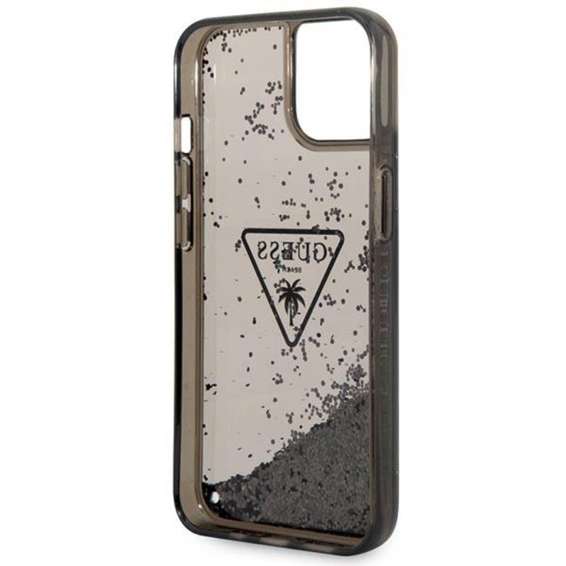 Guess Liquid Glitter Triangle Logo Case - Etui iPhone 14 (czarny)