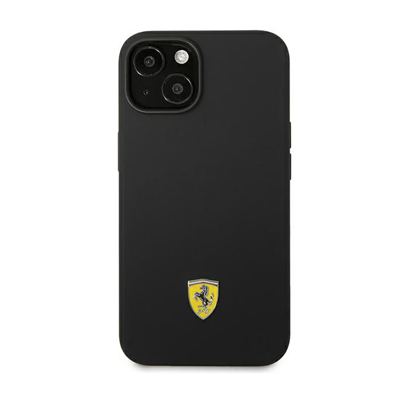 Ferrari Silicone Metal Logo - Etui iPhone 14 (czarny)