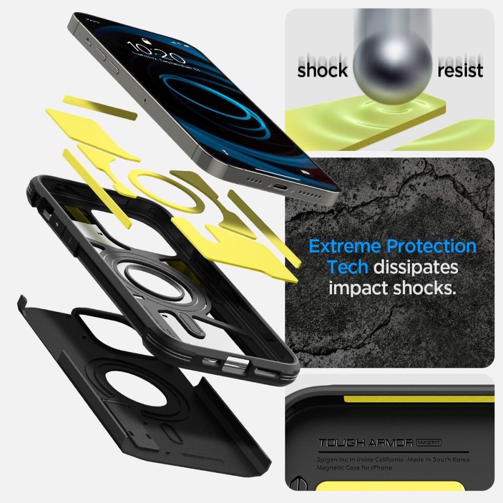 Spigen Tough Armor MagFit - Etui do iPhone 14 Pro MagSafe (czarny)