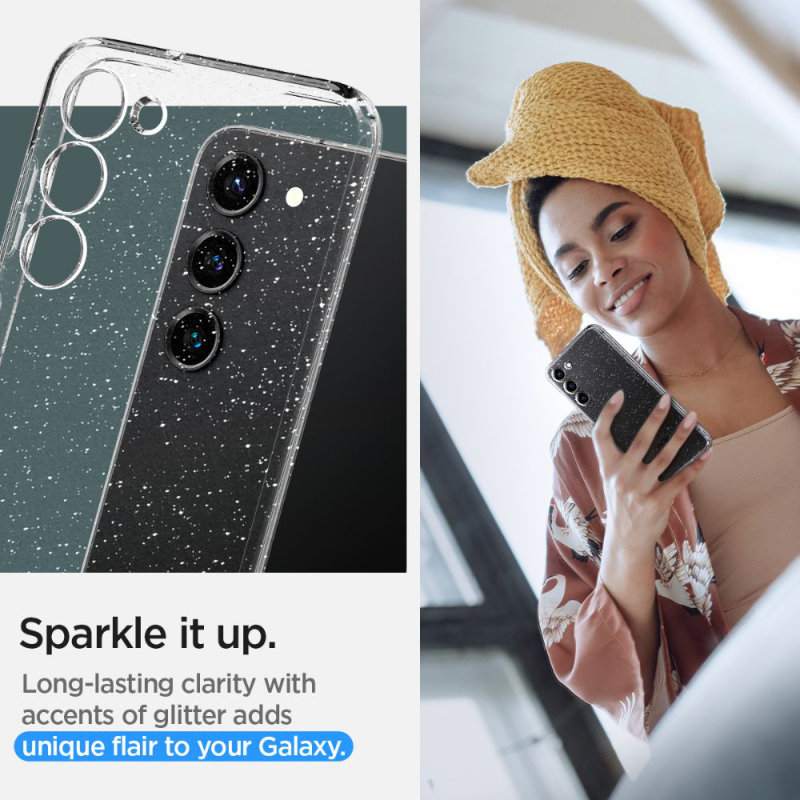 Spigen Liquid Crystal Glitter - Etui do Samsung Galaxy S23+ (Przezroczysty)