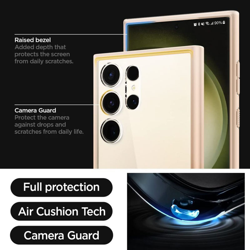 Spigen Ultra Hybrid - Etui do Samsung Galaxy S23 Ultra (Sand Beige)