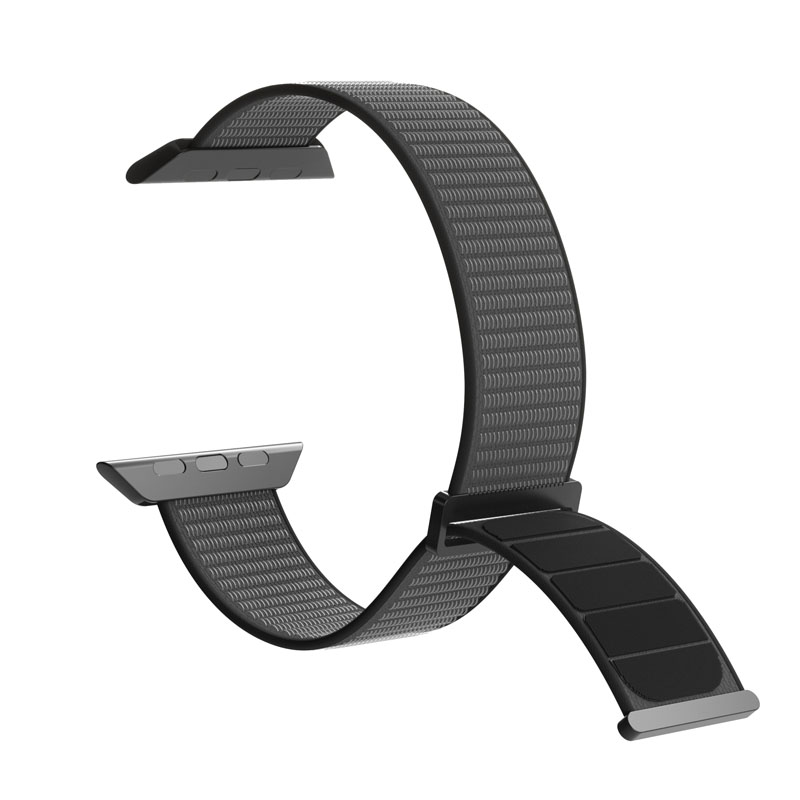 PURO Nylon Sport - Pasek do Apple Watch 44/45/46/49 mm (Czarny)
