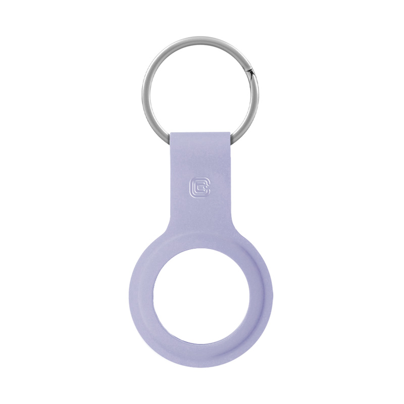 Crong Silicone Case with Key Ring – Etui ochronne brelok do Apple AirTag (lawendowy)