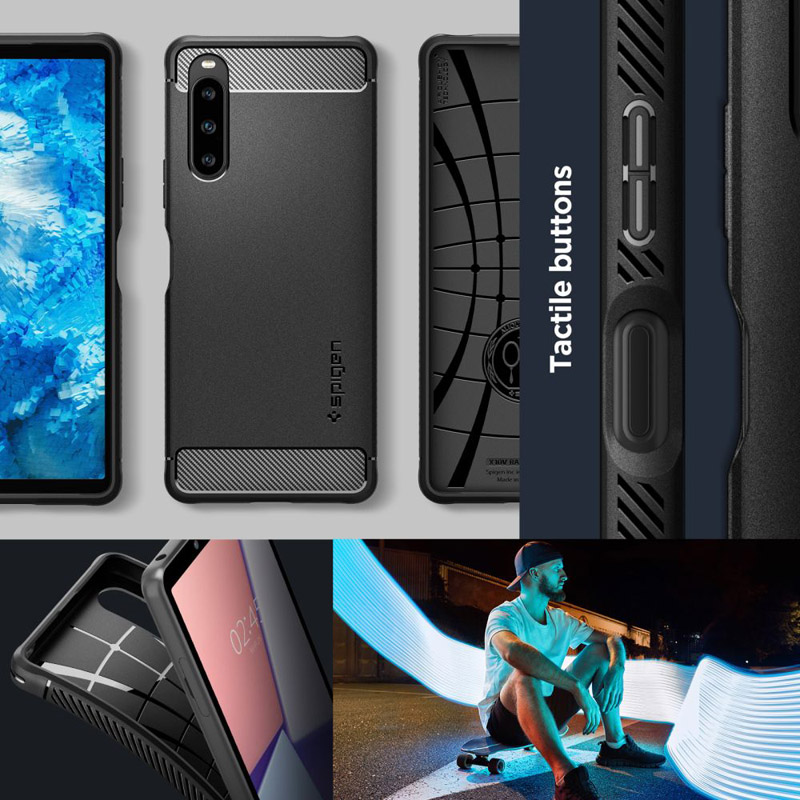 Spigen Rugged Armor - Etui do Sony Xperia 10 V (Czarny)