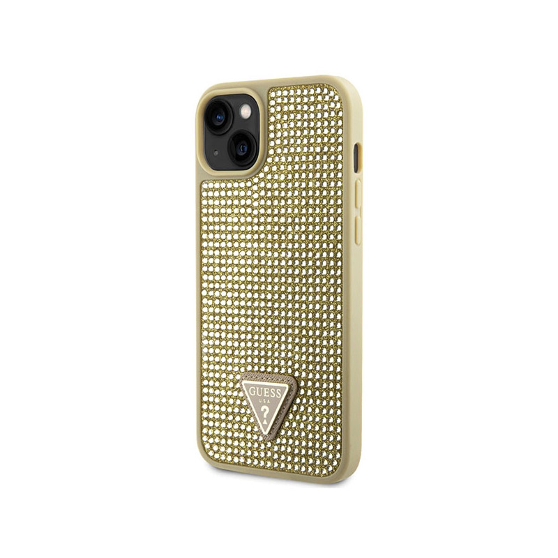 Guess Rhinestone Triangle - Etui iPhone 14 Plus (złoty)