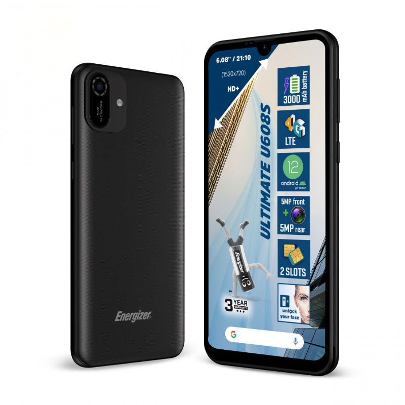 Energizer Ultimate U608S - Smartfon 2GB RAM 32GB 6,08" 4G LTE Dual SIM EU (Czarny)