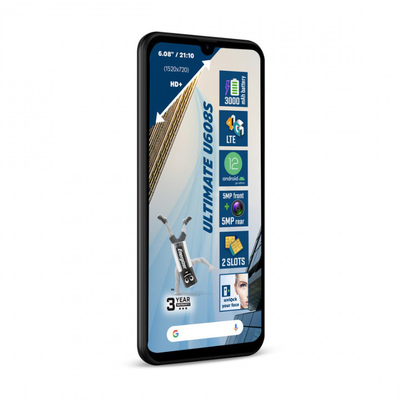 Energizer Ultimate U608S - Smartfon 2GB RAM 32GB 6,08" 4G LTE Dual SIM EU (Czarny)
