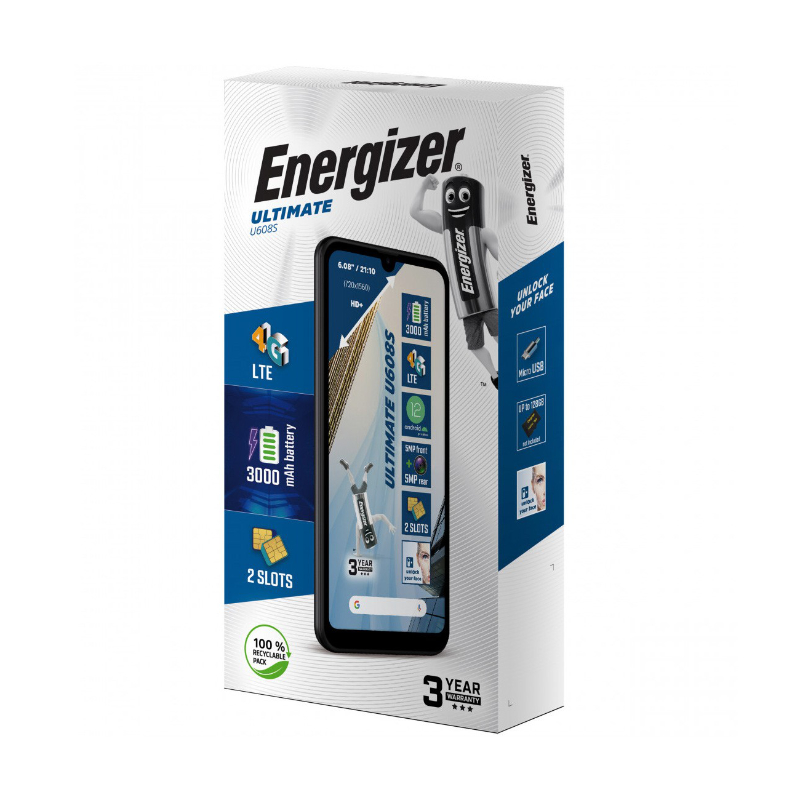 Energizer Ultimate U608S - Smartfon 2GB RAM 32GB 6,08" 4G LTE Dual SIM EU (Czarny)