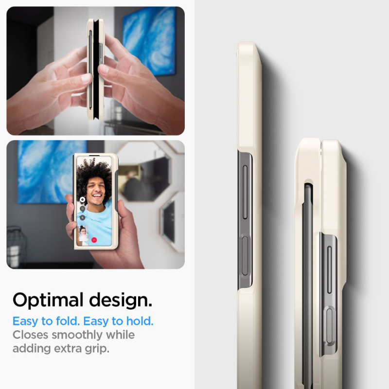 Spigen Thin Fit Pen - Etui do Samsung Galaxy Z Fold 5 (Pearled Ivory)
