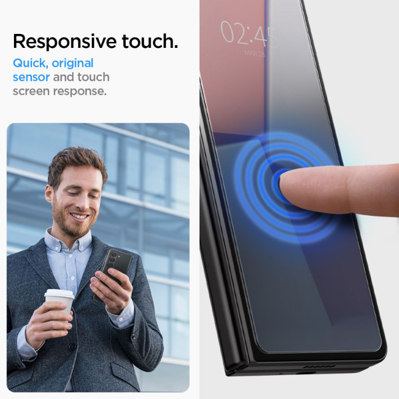 Spigen Glas.TR EZ Fit 2-Pack - Szkło hartowane do Samsung Galax Z Fold 5 (2 sztuki)