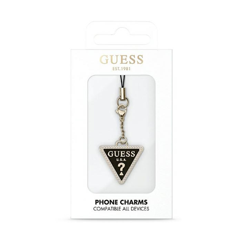 Guess Phone Strap Triangle Diamond Charm with Rhinestones - Zawieszka do telefonu
