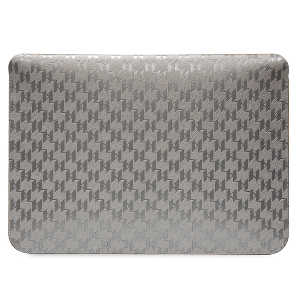 Karl Lagerfeld NFT Saffiano Monogram Ikonik Choupette Sleeve - Etui na notebook 14" (Srebrny)