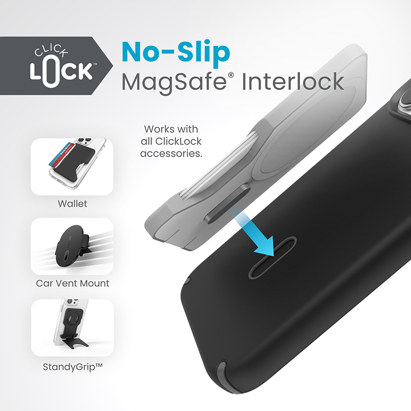 Speck Presidio2 Pro ClickLock & MagSafe - Etui iPhone 15 Pro Max (Black / Slate Grey / White)