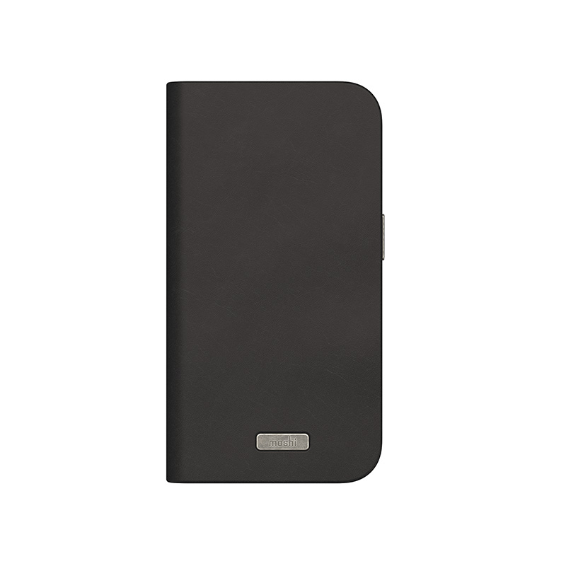 Moshi Overture MagSafe - Skórzane etui 3w1 z klapką iPhone 15 Pro (Midnight Black)