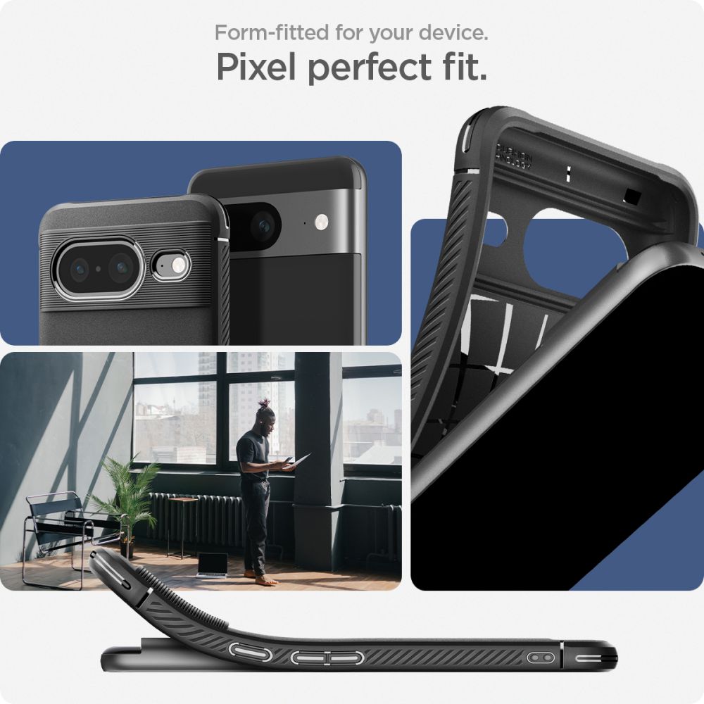Spigen Rugged Armor - Etui do Google Pixel 8 (Czarny)