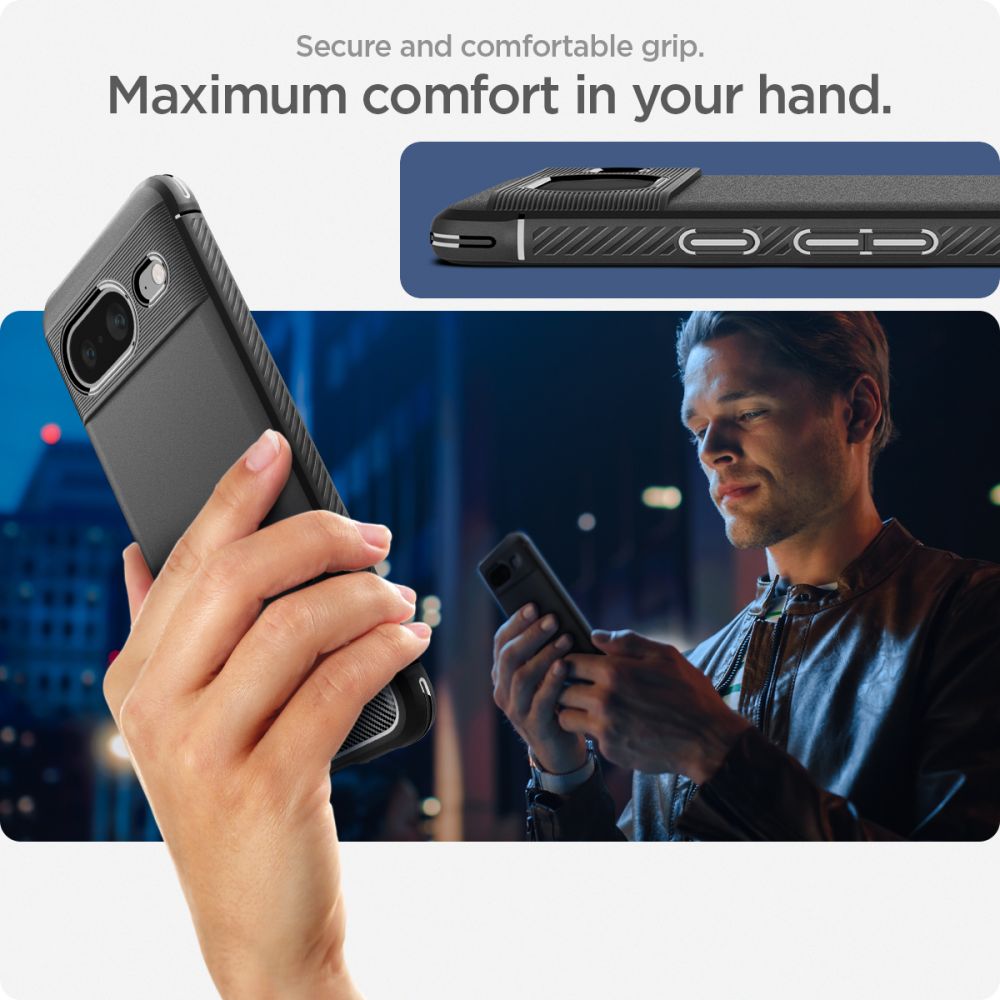 Spigen Rugged Armor - Etui do Google Pixel 8 (Czarny)