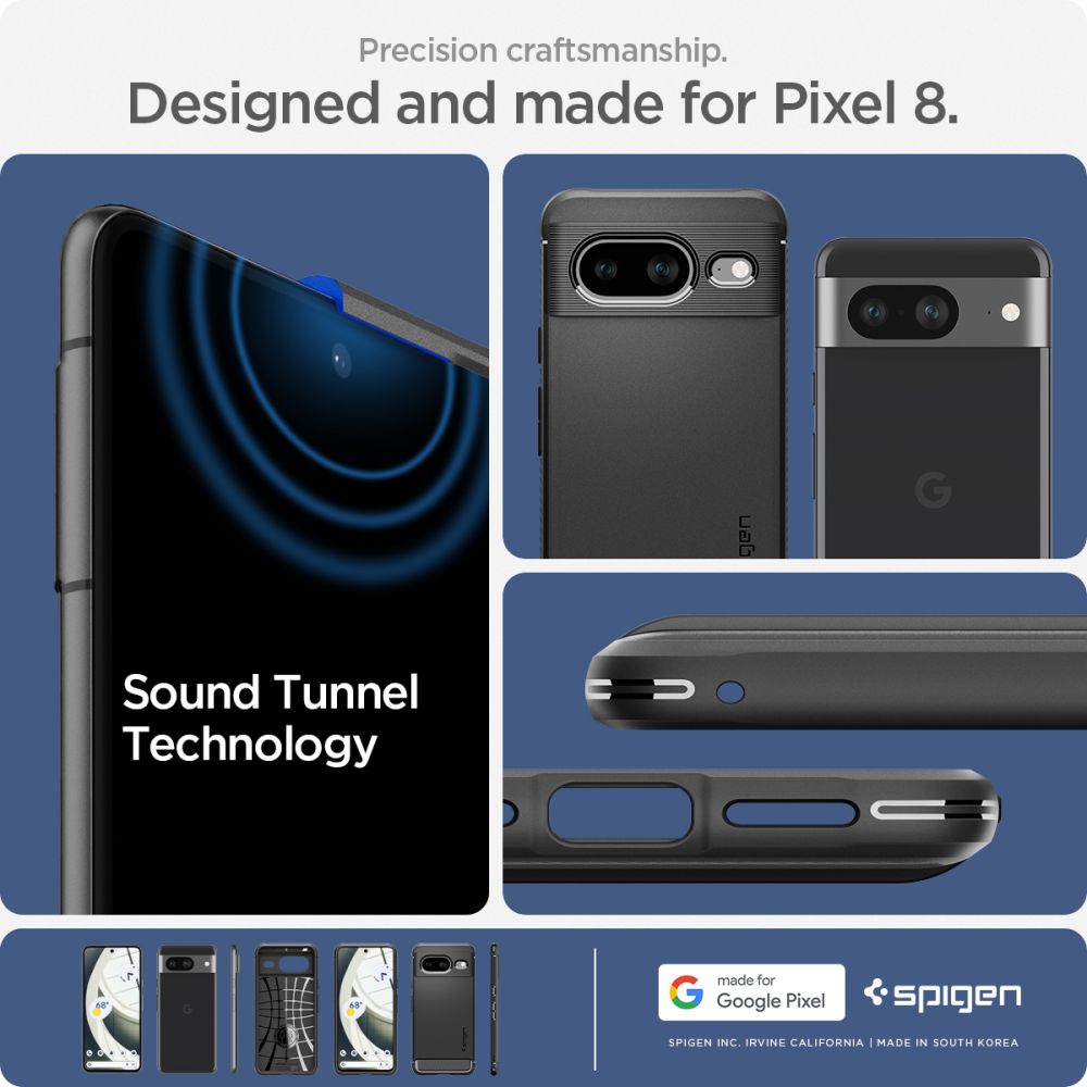 Spigen Rugged Armor - Etui do Google Pixel 8 (Czarny)