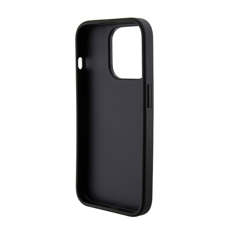 Guess Grip Stand 4G Saffiano Strass Logo - Etui iPhone 15 Pro (czarny)