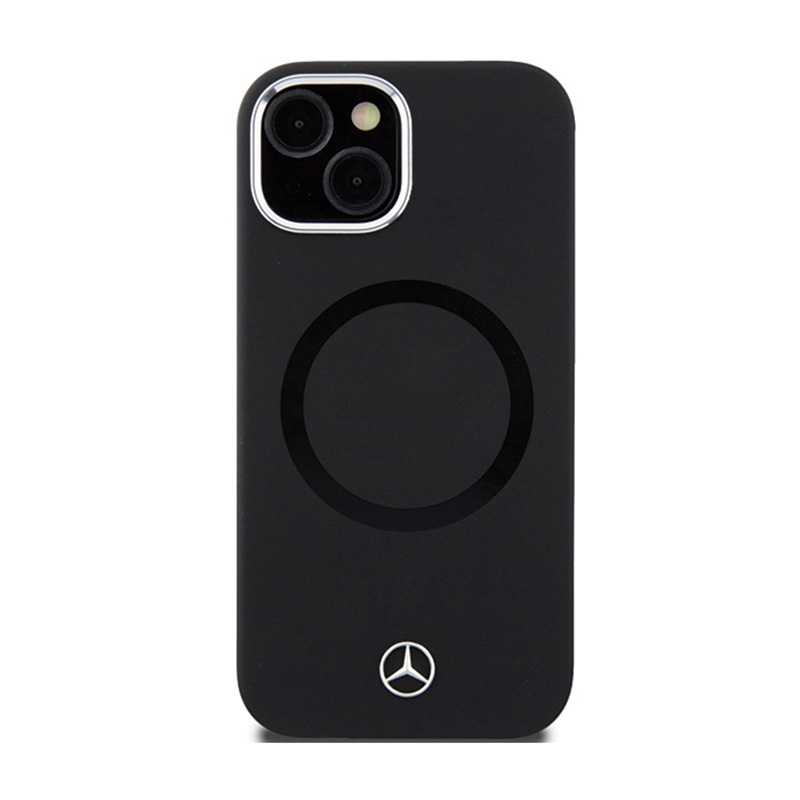 Mercedes Silicone Bicolor MagSafe - Etui iPhone 15 (czarny)