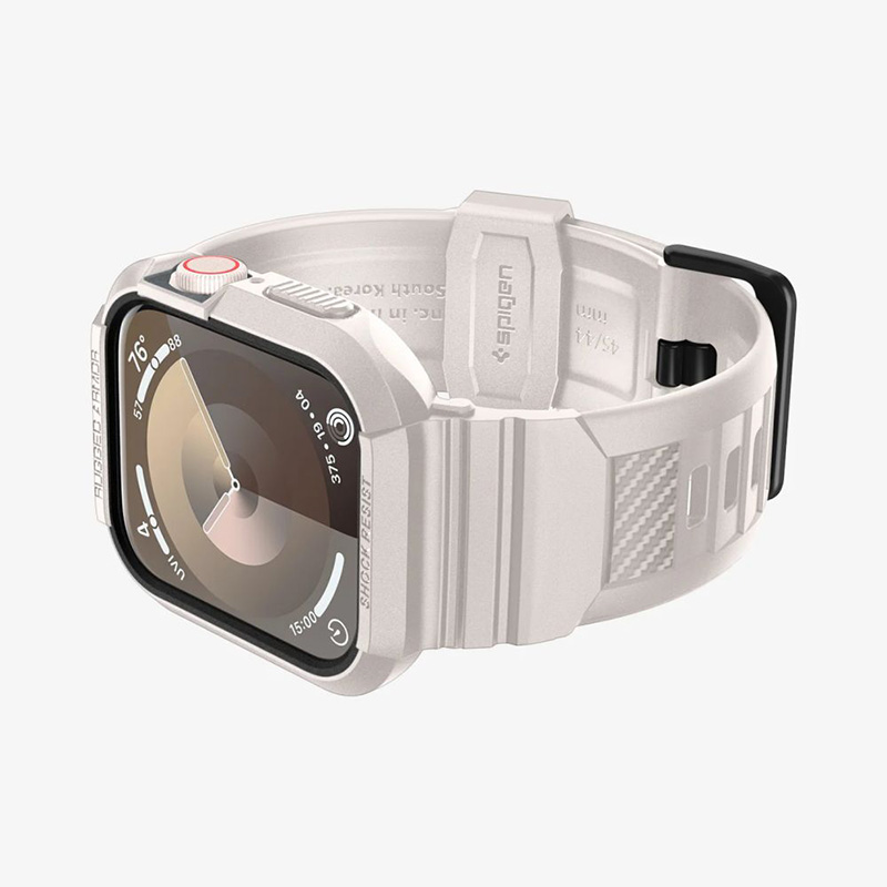 Spigen Rugged Armor Pro - Pasek z obudową do Apple Watch 4/5/6/7/8/9/SE 44/45 mm (Dune Beige)