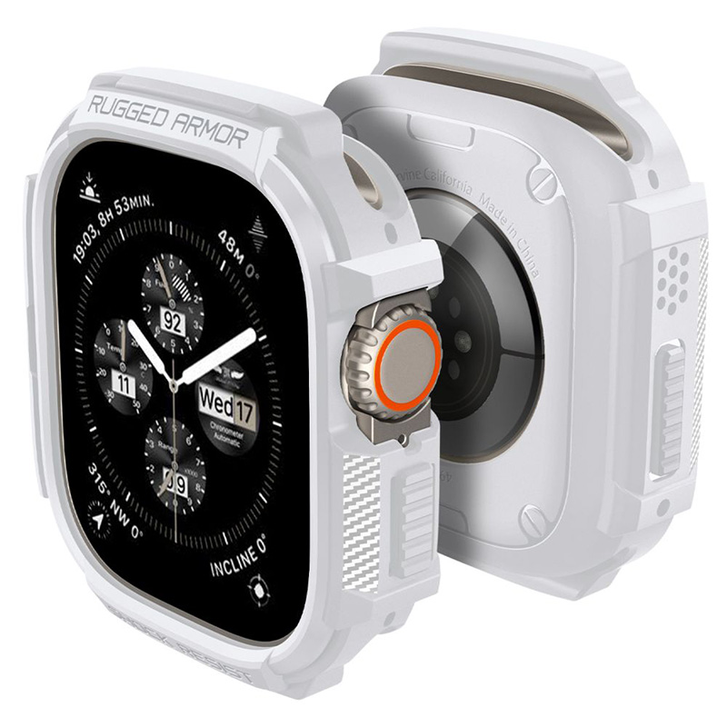 Spigen Rugged Armor - Obudowa do Apple Watch Ultra 1/2 49 mm (Biały)