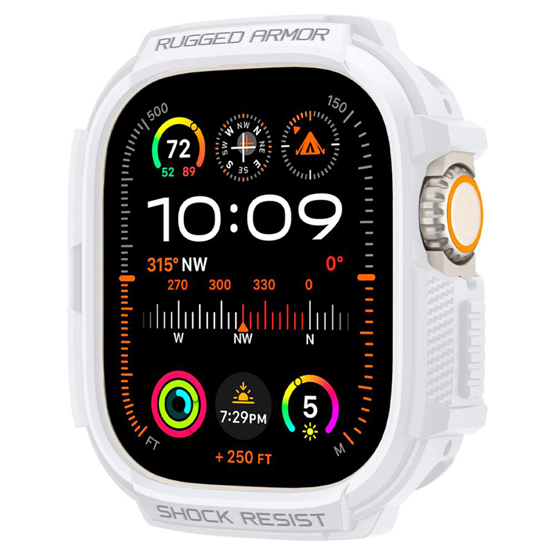 Spigen Rugged Armor - Obudowa do Apple Watch Ultra 1/2 49 mm (Biały)