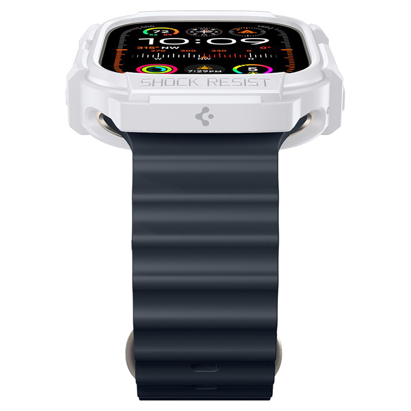 Spigen Rugged Armor - Obudowa do Apple Watch Ultra 1/2 49 mm (Biały)