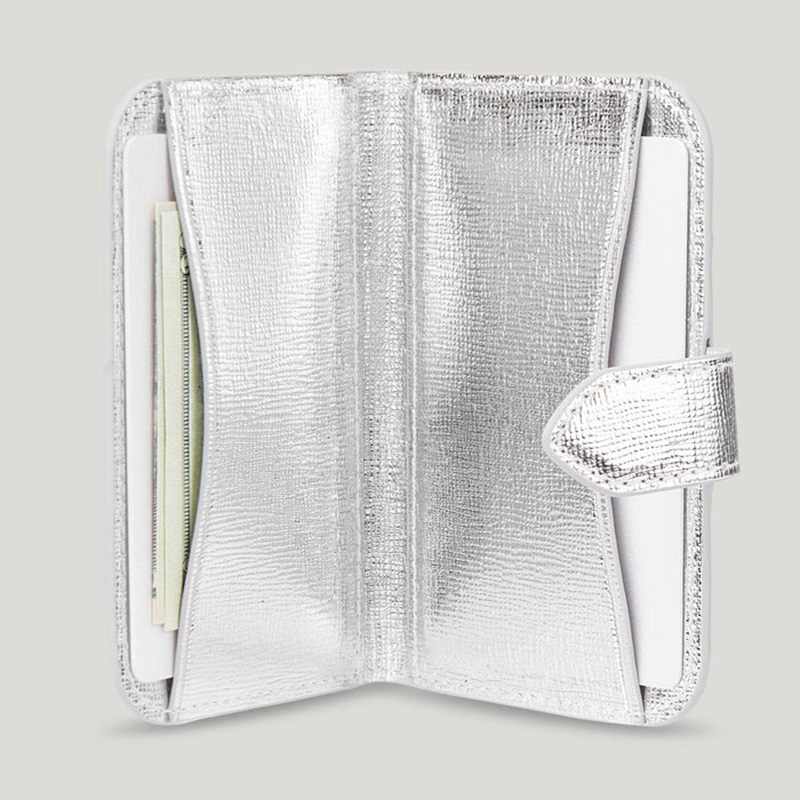 Kate Spade New York Morgan MagSafe Wallet - Portfel magnetyczny (Metallic Silver)