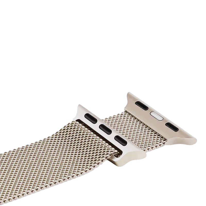Crong Milano Steel – Pasek ze stali nierdzewnej do Apple Watch 38/40/41/42 mm (szampański)