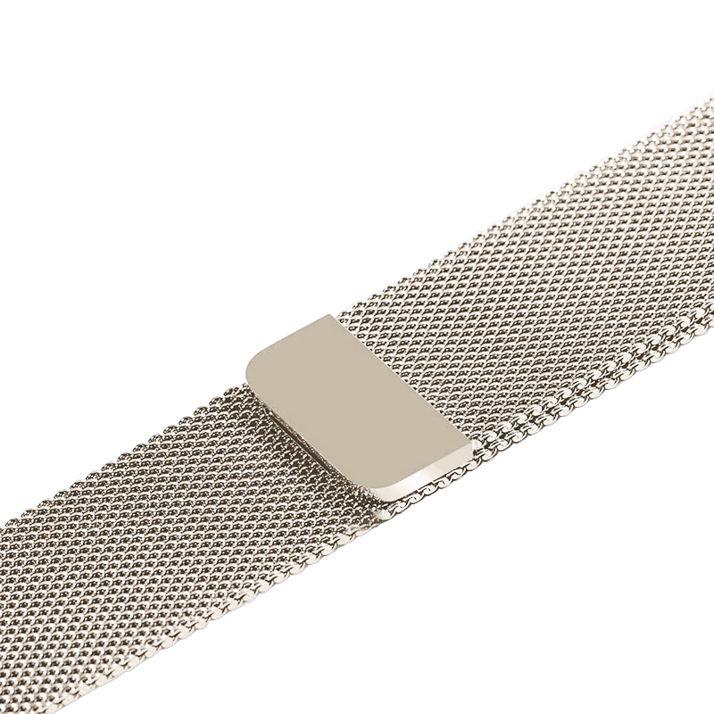 Crong Milano Steel – Pasek ze stali nierdzewnej do Apple Watch 38/40/41/42 mm (szampański)