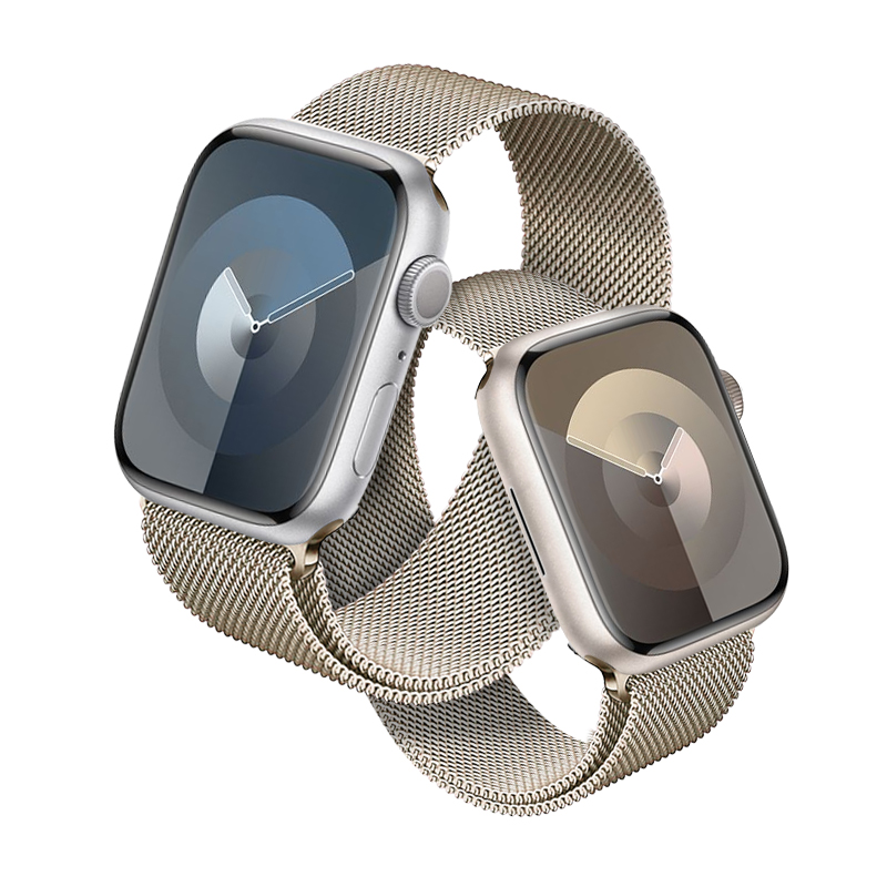 Crong Milano Steel – Pasek ze stali nierdzewnej do Apple Watch 38/40/41/42 mm (szampański)