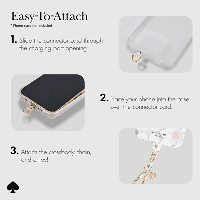 Kate Spade New York Phone Crossbody - Łańcuszek na ramię do telefonu (Heart of Gold)