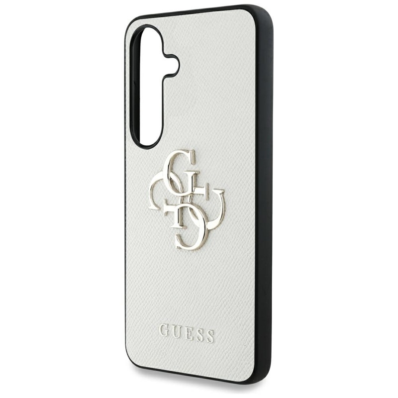 Guess Grained Big 4G Logo Small Classic Logo - Etui do Samsung Galaxy S25 (beżowy)