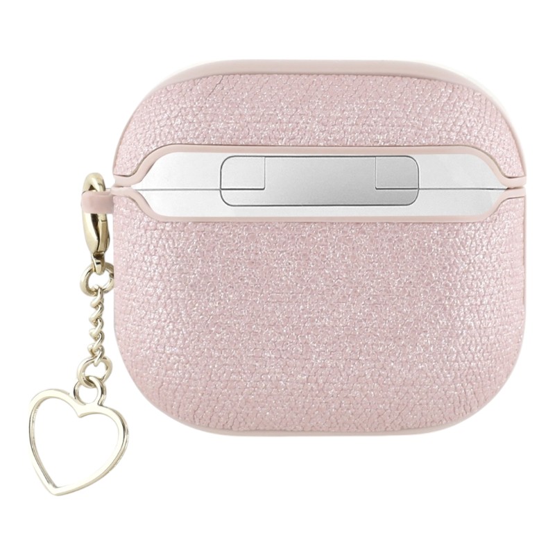 Guess Metallic Script Charm - Etui AirPods 4 (różowy)