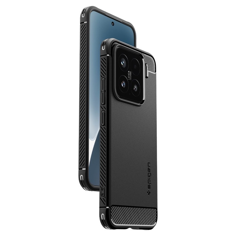 Spigen Rugged Armor - Etui do Xiaomi 15 (Matte Black)