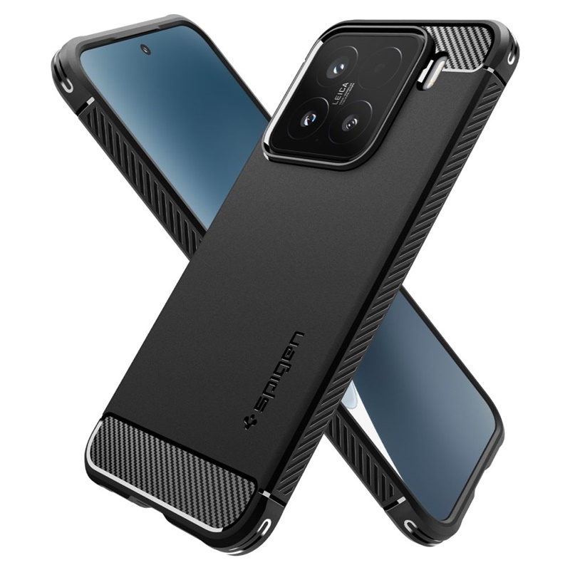 Spigen Rugged Armor - Etui do Xiaomi 15 (Matte Black)