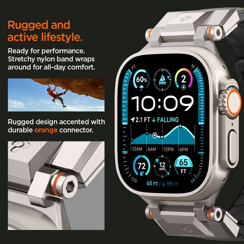 Spigen DuraPro Armor - Pasek do Apple Watch 44/45/46/49 mm (Grey)