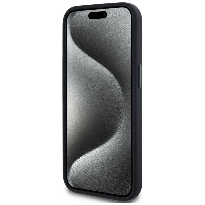 Karl Lagerfeld Silicone Shadow Metal Initial MagSafe - Etui do iPhone 15 (czarny)