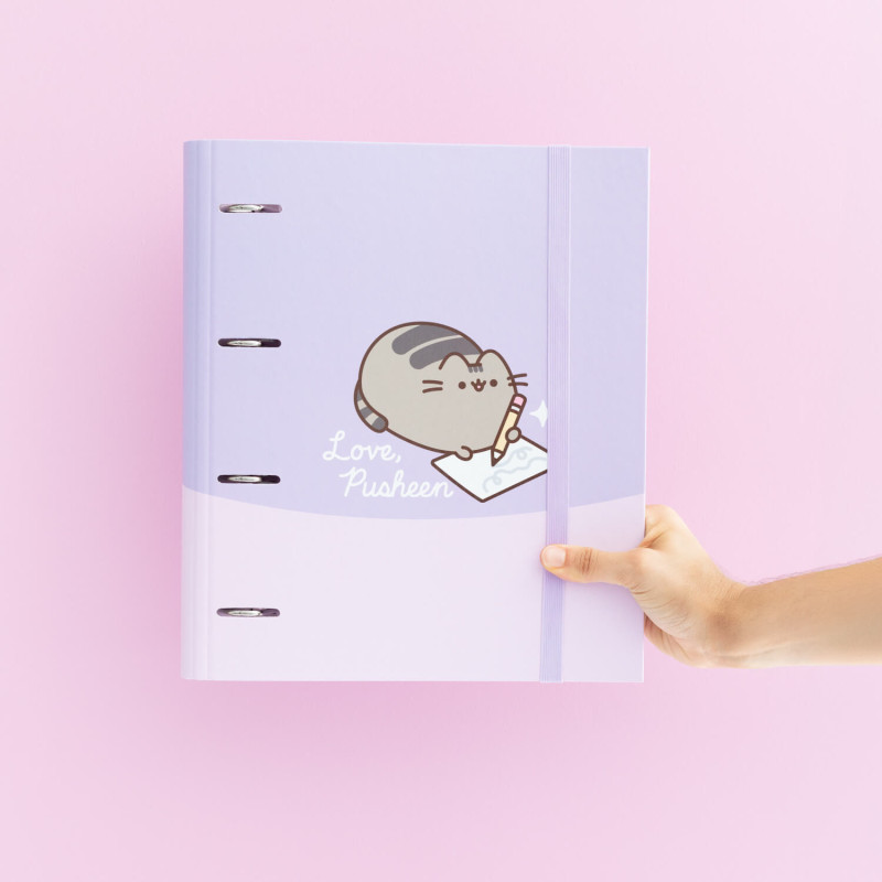 Pusheen - Segregator A4 z kolekcji Moments (4 ringi, gumka)