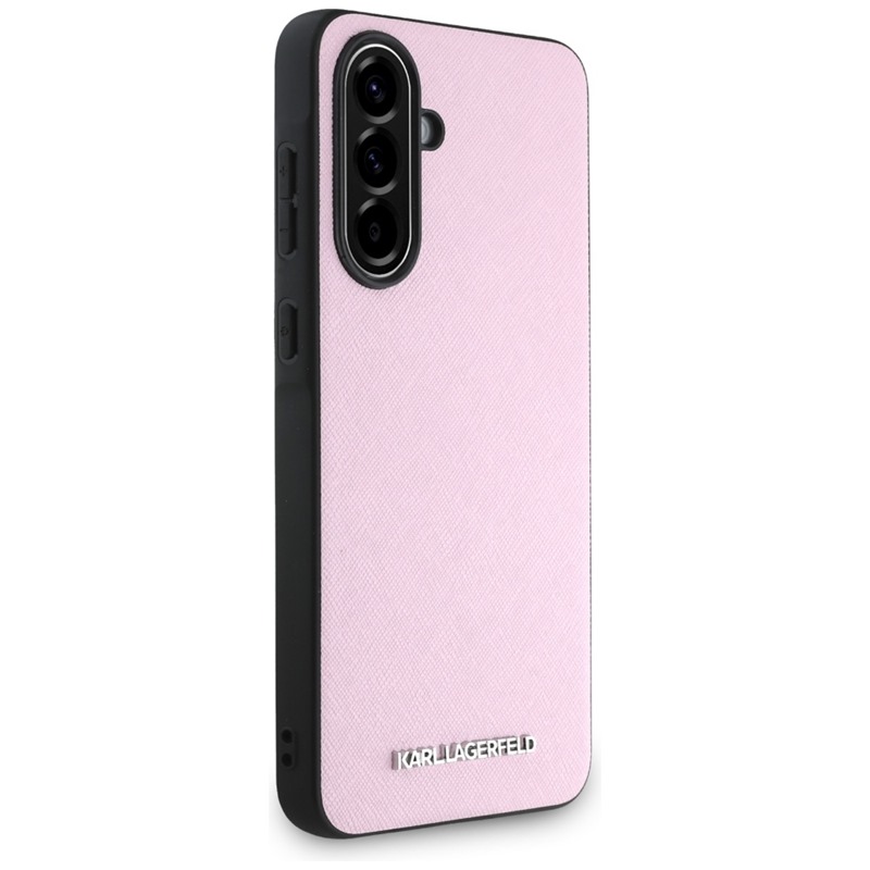 Karl Lagerfeld Saffiano Metal Logo - Etui do Samsung Galaxy A56 5G (różowy)