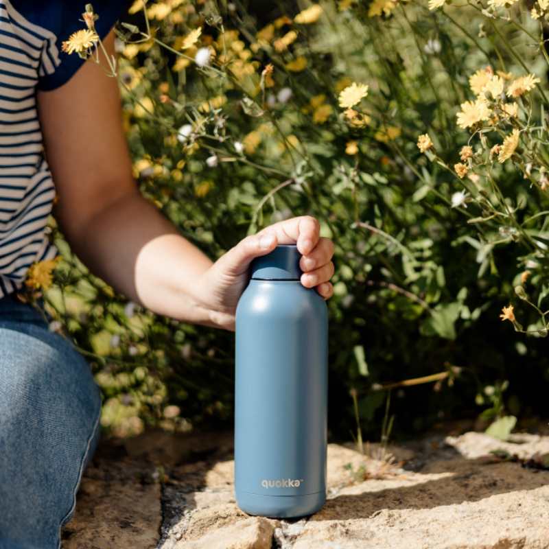 Quokka Solid - Butelka termiczna ze stali nierdzewnej 510 ml (Stone Blue)