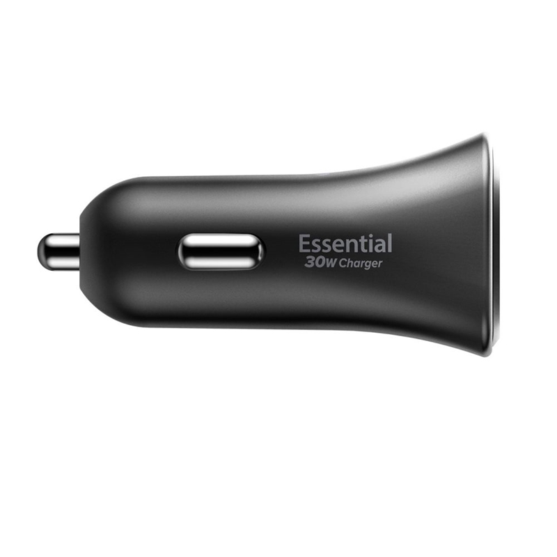Spigen Essential EV301 - Ładowarka samochodowa USB-C PD 3.0 PPS 30W (Czarny)