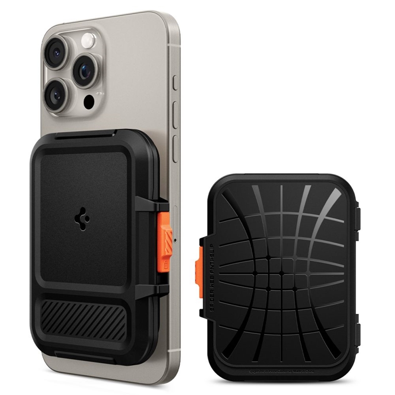 Spigen Lock Fit MagSafe - Portfel magnetyczny (Black)