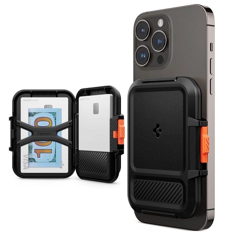 Spigen Lock Fit MagSafe - Portfel magnetyczny (Black)