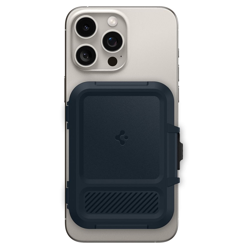 Spigen Lock Fit MagSafe - Portfel magnetyczny (Metal Slate)
