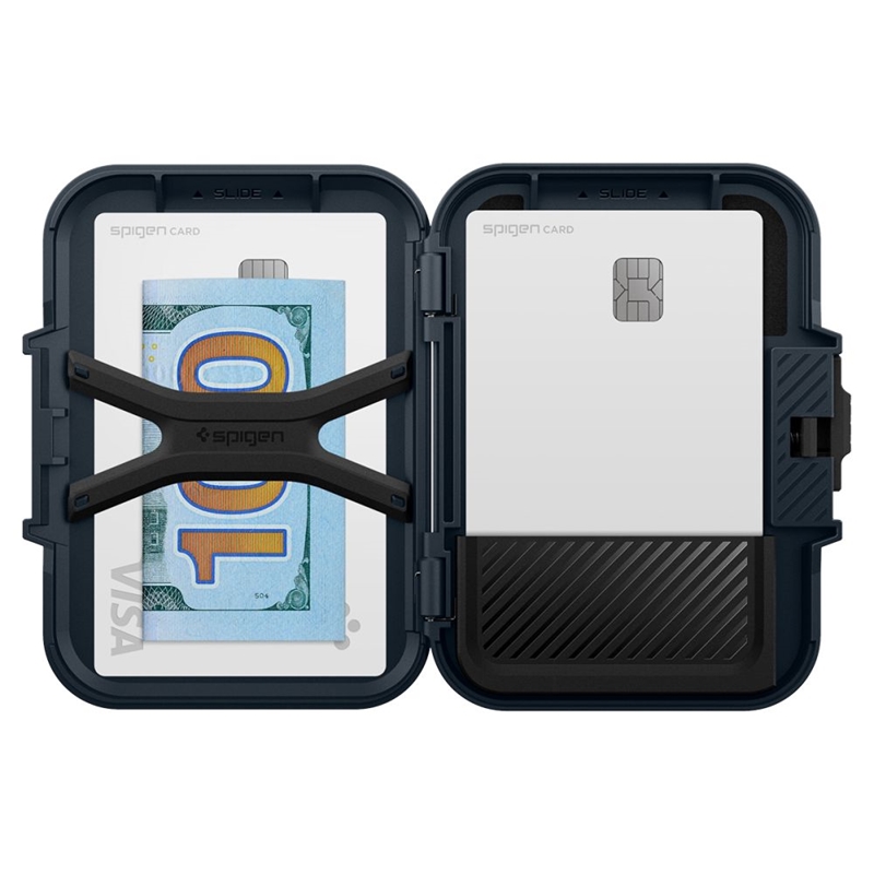 Spigen Lock Fit MagSafe - Portfel magnetyczny (Metal Slate)
