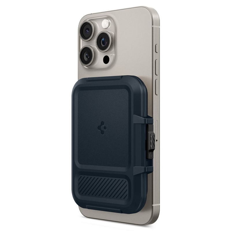 Spigen Lock Fit MagSafe - Portfel magnetyczny (Metal Slate)