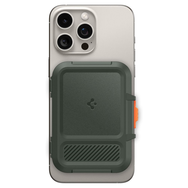 Spigen Lock Fit MagSafe - Portfel magnetyczny (Military Green)