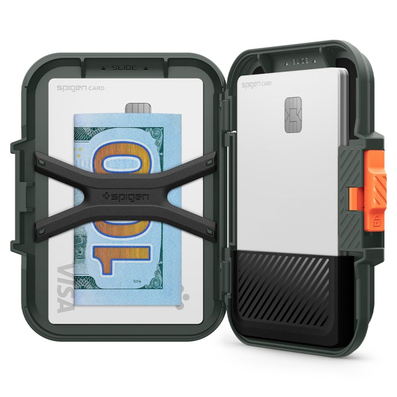 Spigen Lock Fit MagSafe - Portfel magnetyczny (Military Green)