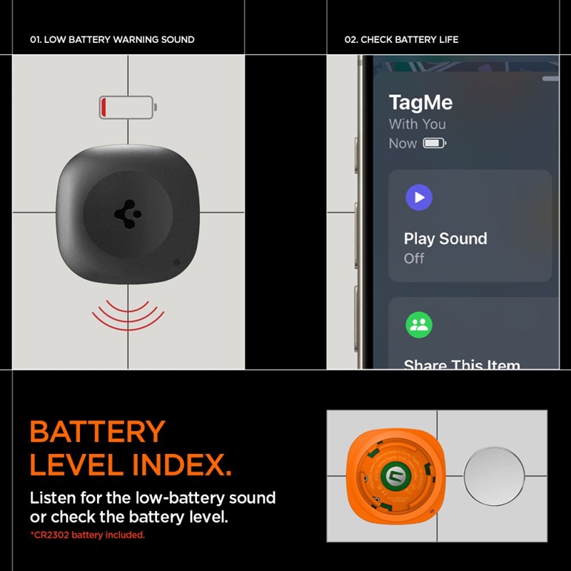 Spigen TagMe Bluetooth Tracker - Lokalizator do kluczy, plecaka, torby Apple Find My (Czarny)